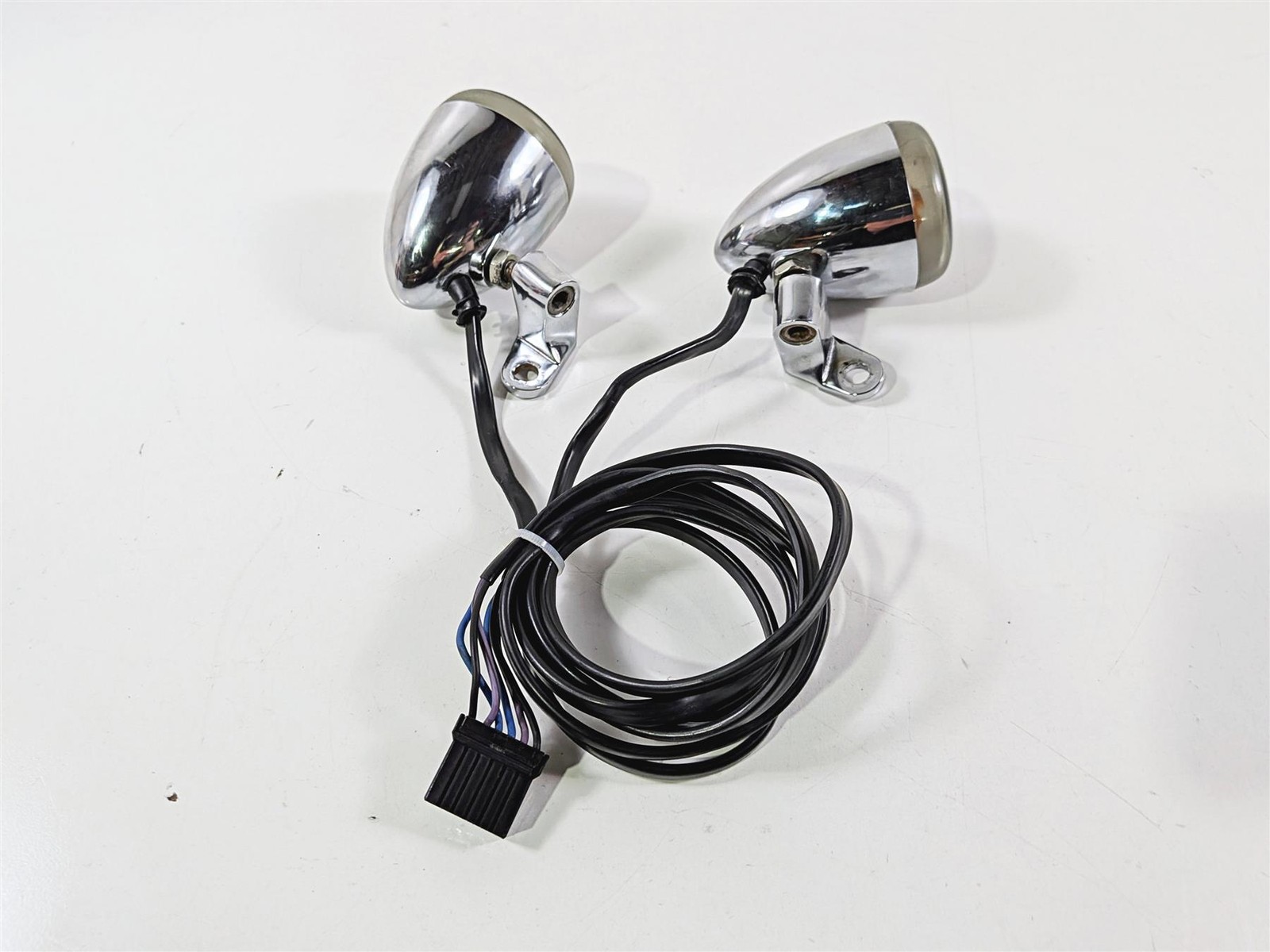 2005 Harley Softail FLSTFSE CVO Fat Boy Chrome Front Turn Signal Set 68614-03