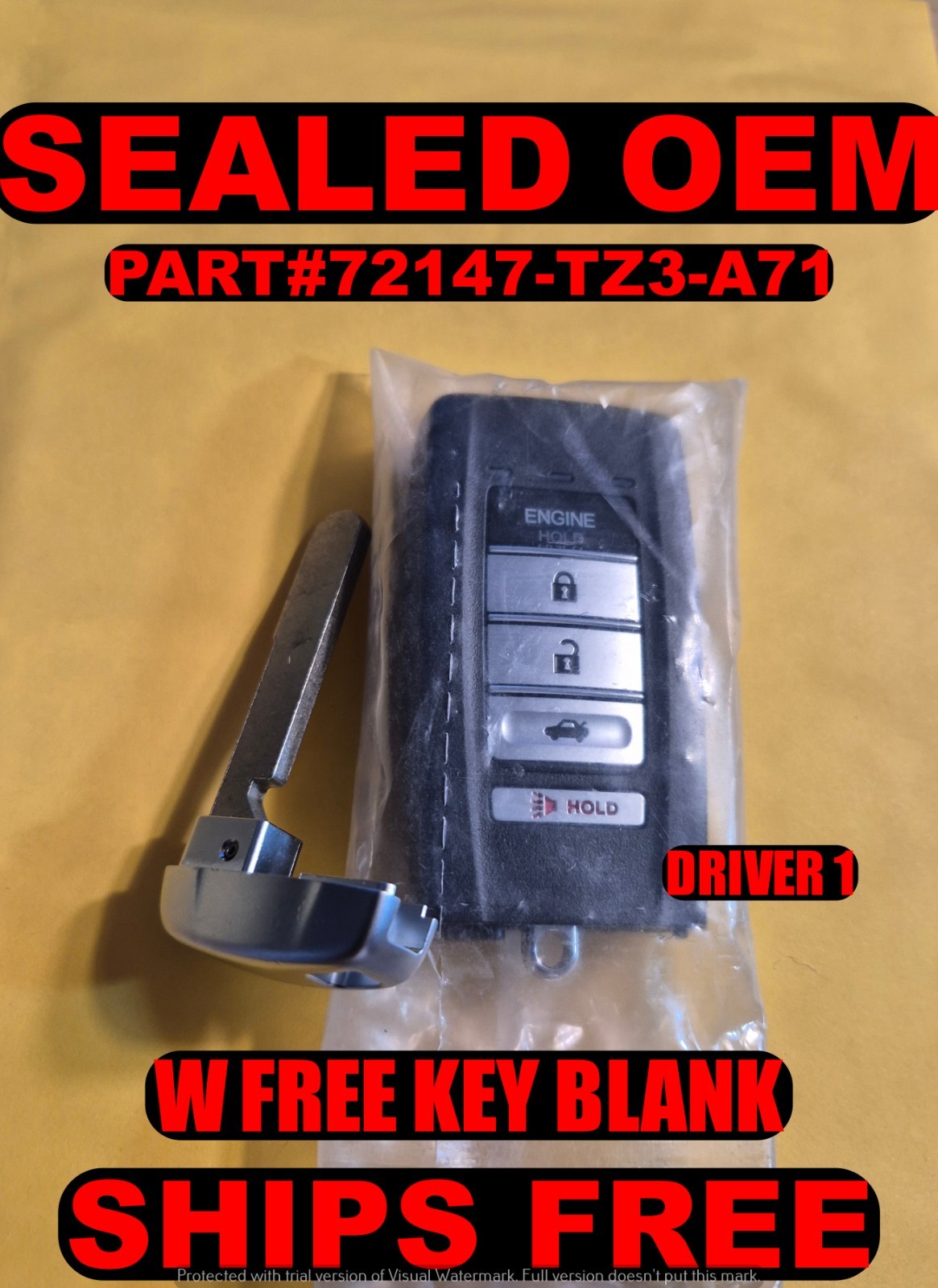 GENUINE NEW 2018-23 ACURA TLX SMART KEYLESS PROXIMITY FOB  72147-TZ3-A71