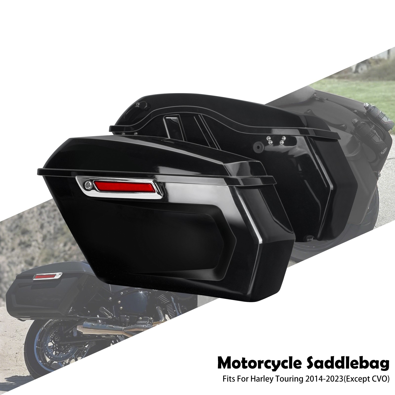 Hard Side Box Saddlebag w/ Latches Keys For Harley Electra Street Glide 14-23