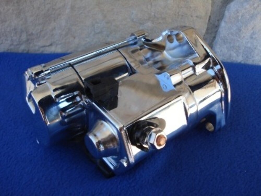 ANGLED POST STARTER 1.4 KW CHROME PARTS FOR HARLEY TOURING FLT FLHT FLTR