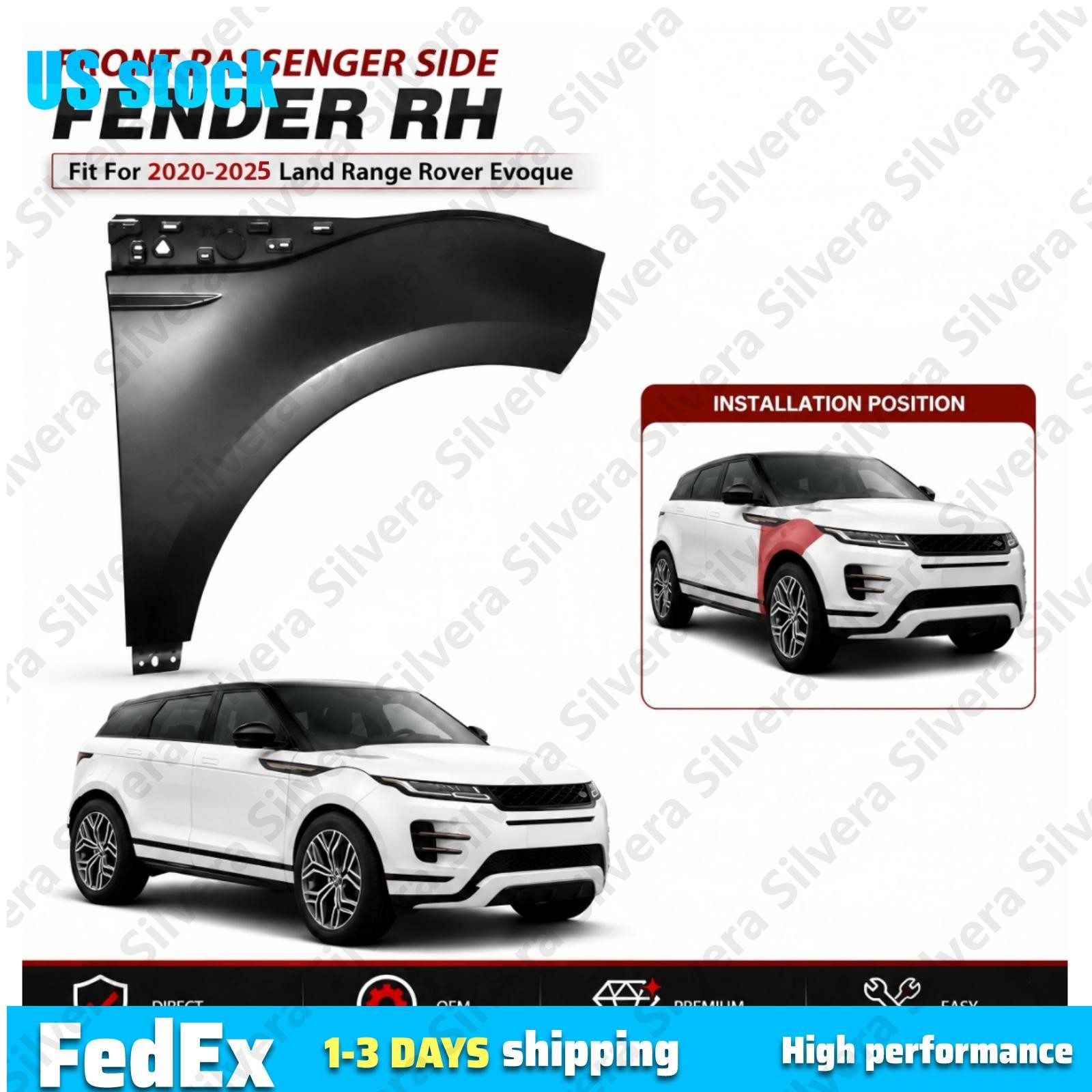 Front Passenger Side Fender RH For 2020‑2025 Land Range Rover Evoque