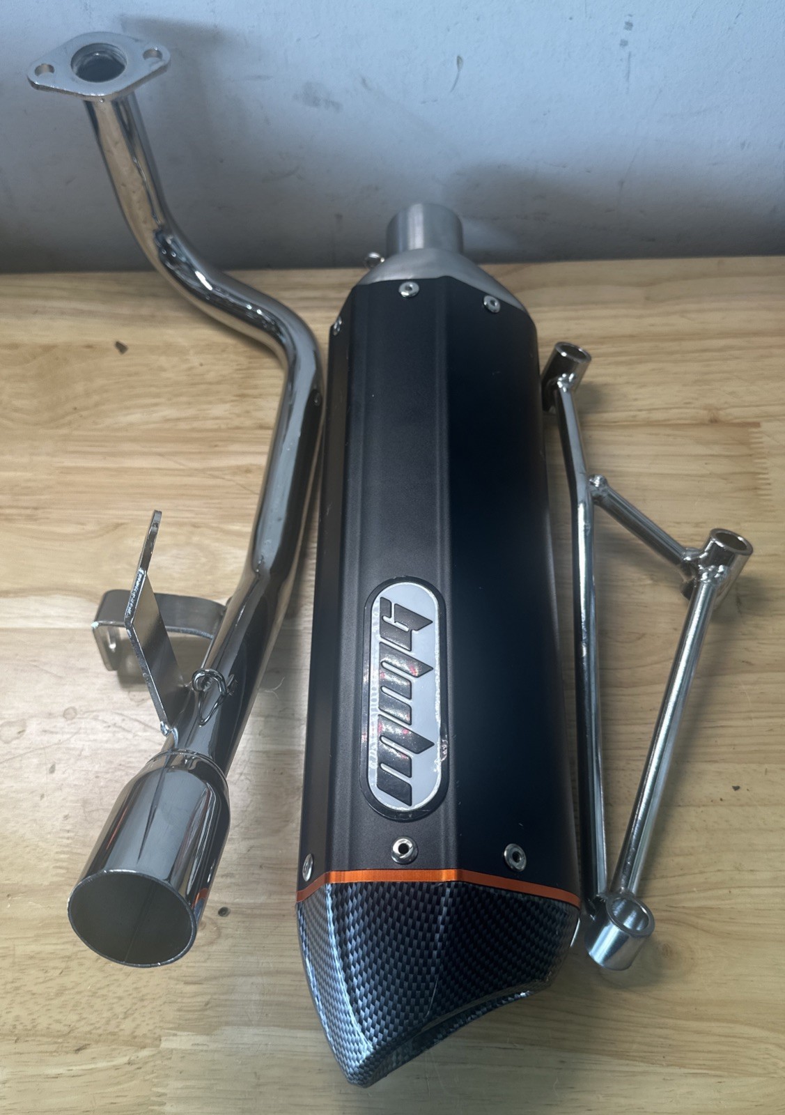 MMG GY6 50cc 100cc 4-Stroke Performance Exhaust Muffler Carbon Fiber Scooter MMG GY6 50cc 100cc 4-Stroke Performance Exhaust Muffler Carbon Fiber Scooter
