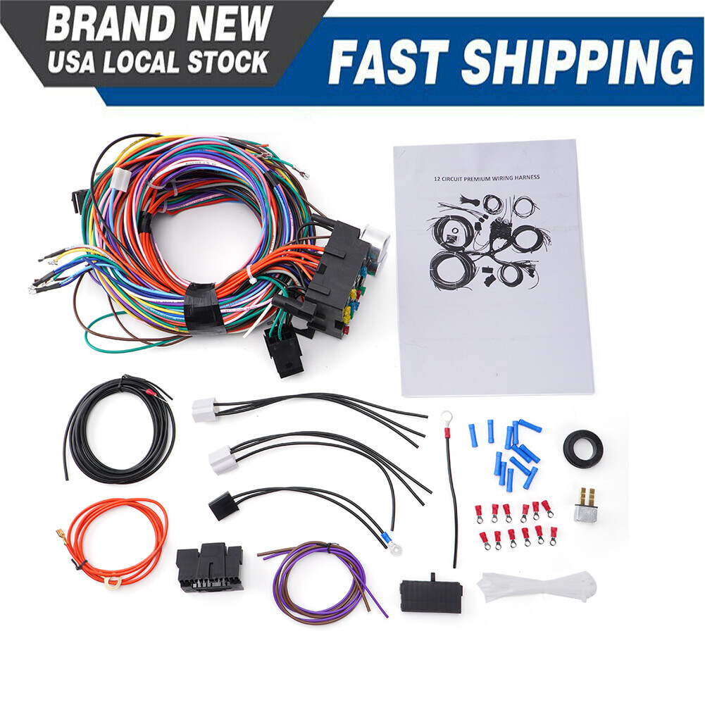 Fit 1955 -1959 Chevy Chevrolet Truck Pickup 12 Circuit Wiring Harness Wire A+