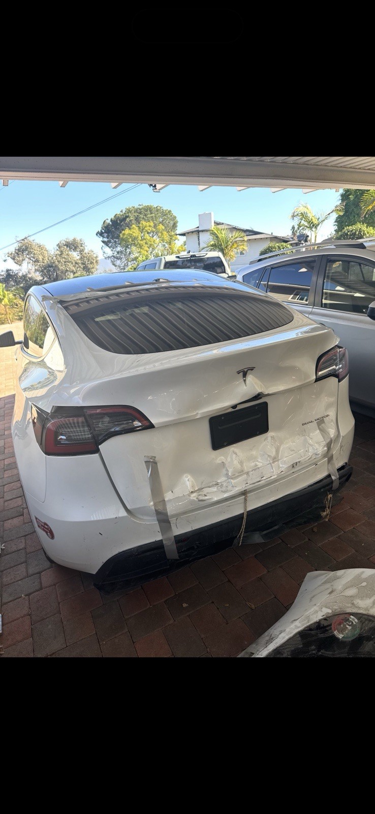 2023 Tesla Model Y OEM Rear Hatch/Trunk Complete Rear End Damage White
