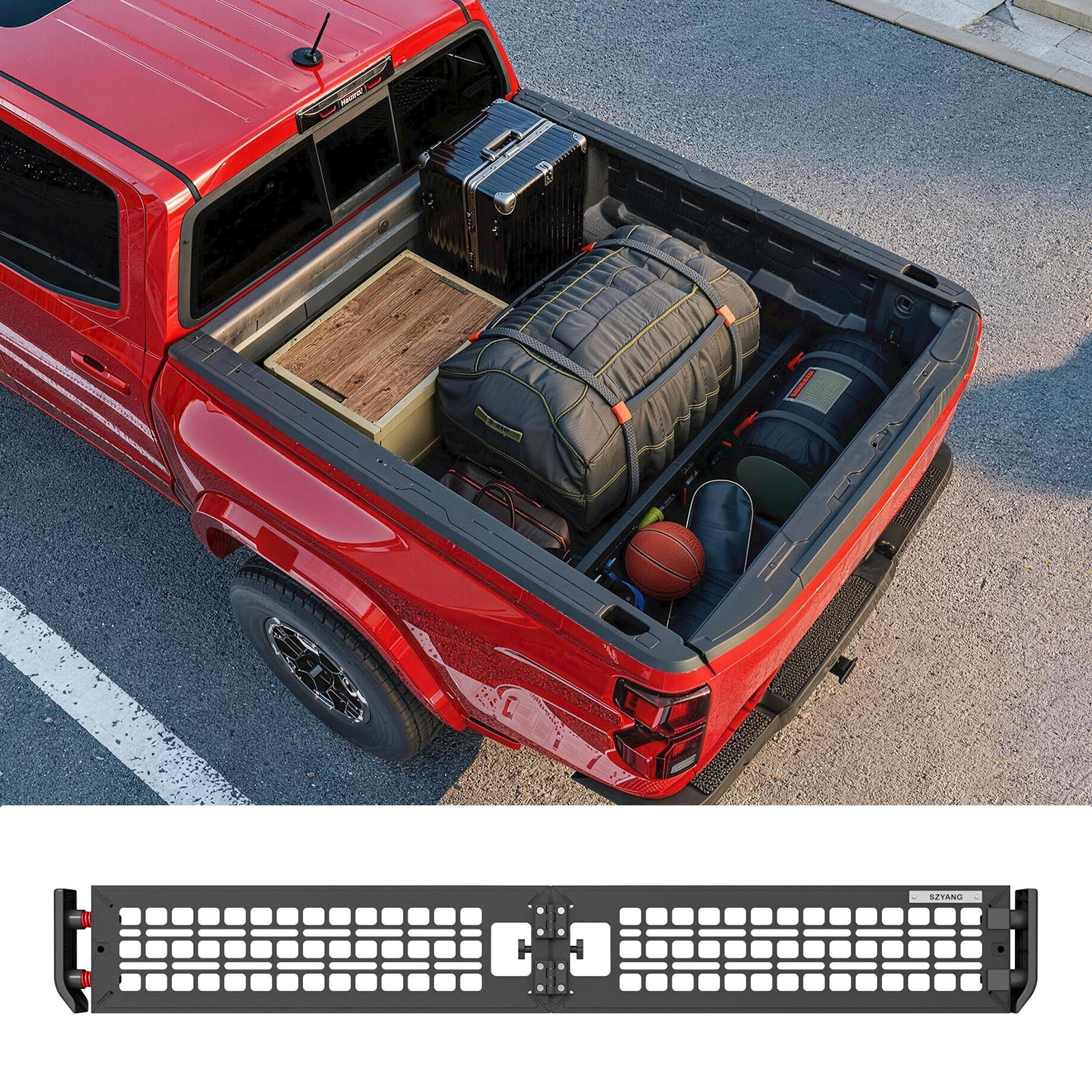 For 2023-2026 Chevy Colorado Truck Bed Divider Cargo Manager Molle Panel For 2023-2026 Chevy Colorado Truck Bed Divider Cargo Manager Molle Panel