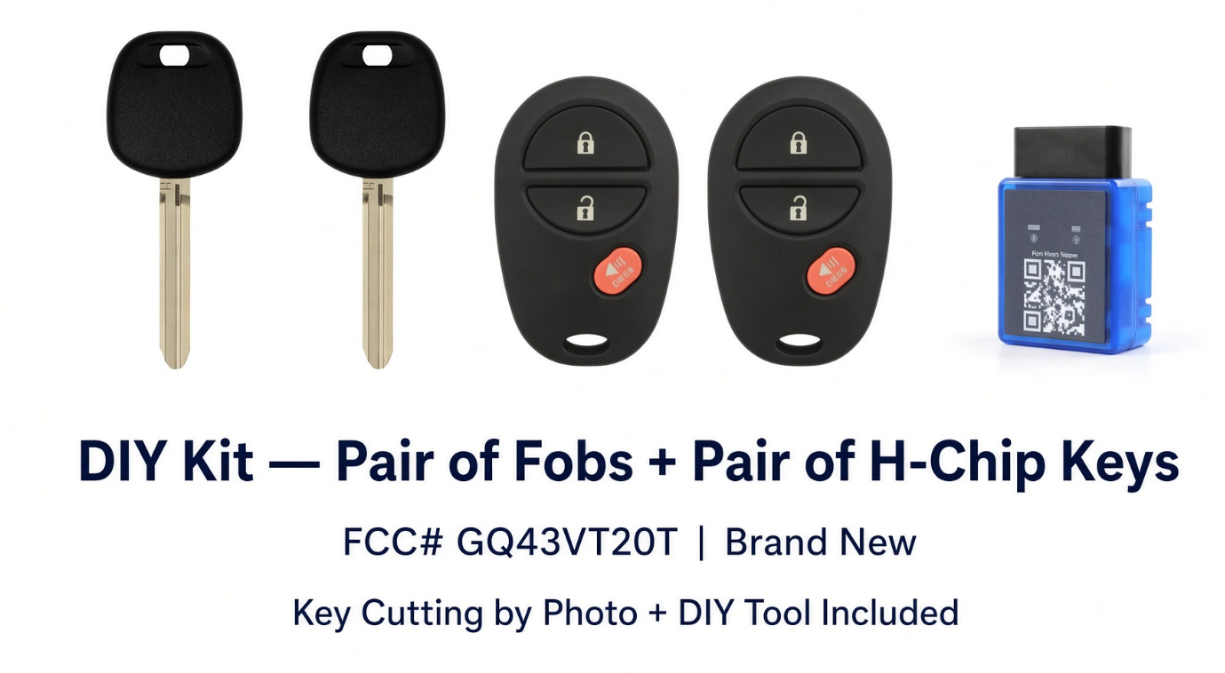 OEM Pair Toyota Tundra Sienna Tacoma 2007-2018 Key Fob GQ43VT20T