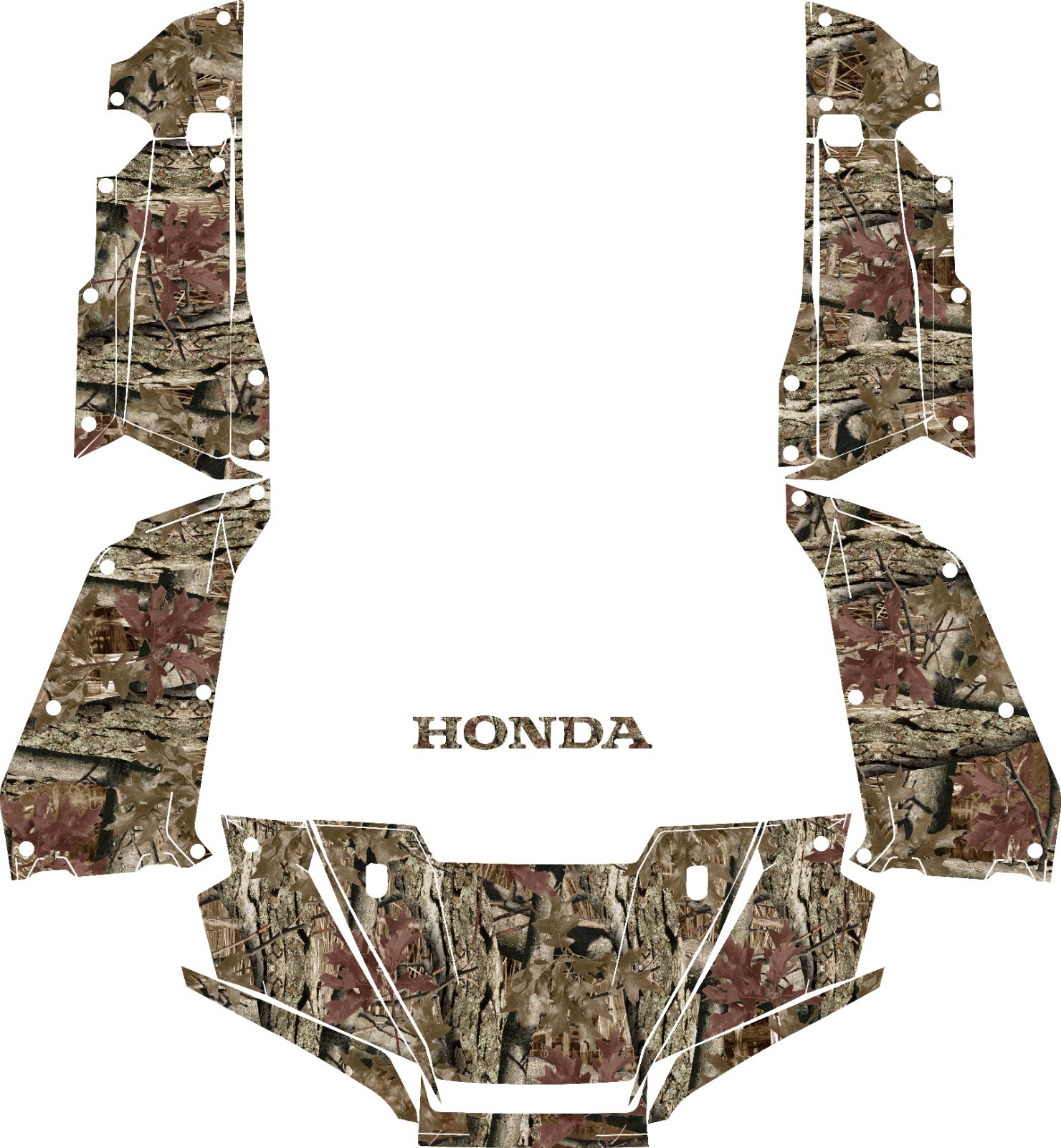 Laminated Honda Pioneer 1000-5 Limited 2016-19 Graphics in Camo for Hunting