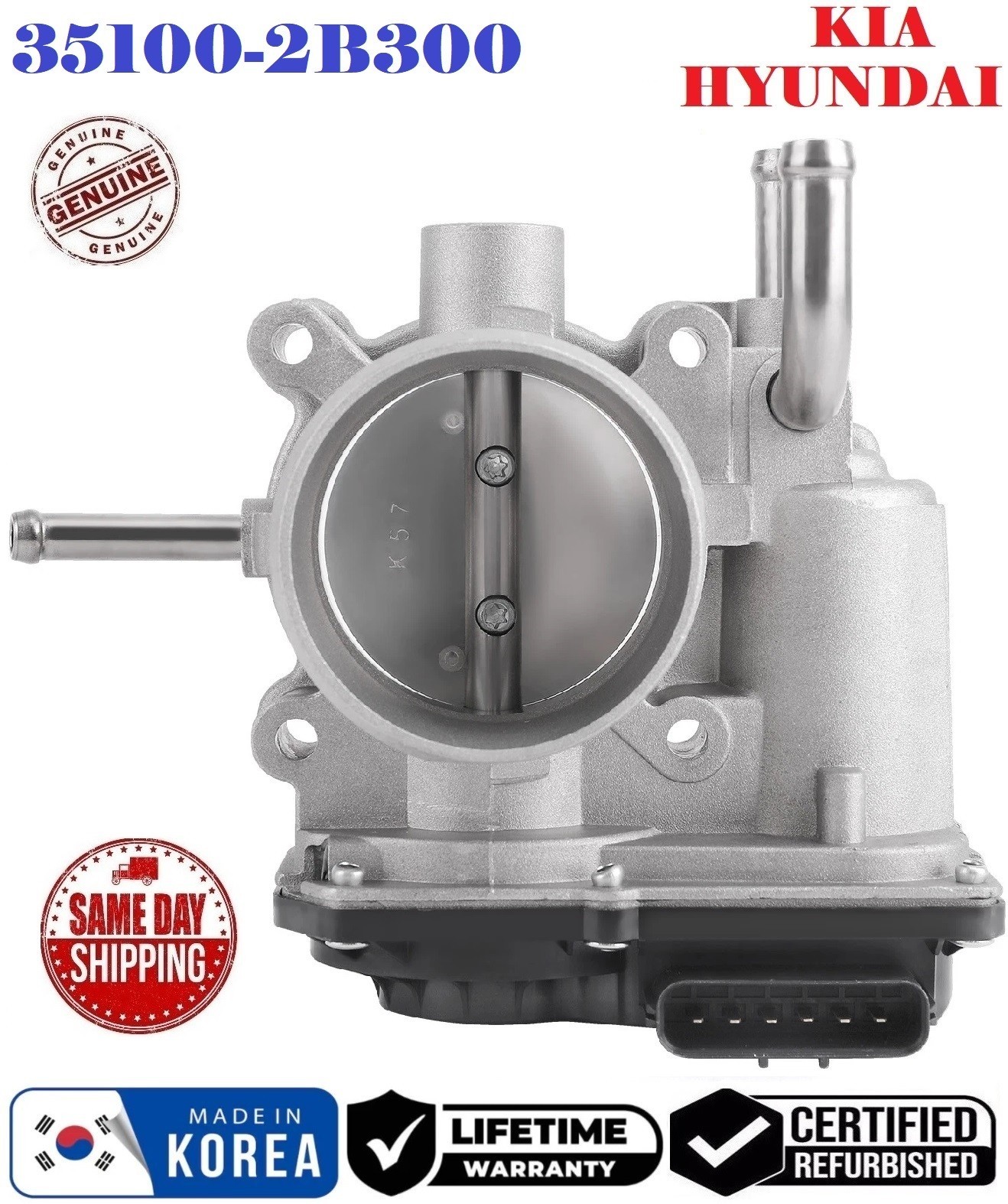 ✅ GENUINE Throttle Body For 2011-2020 HYUNDAI & KIA 1.6L 4 Cyl # 35100-2B300