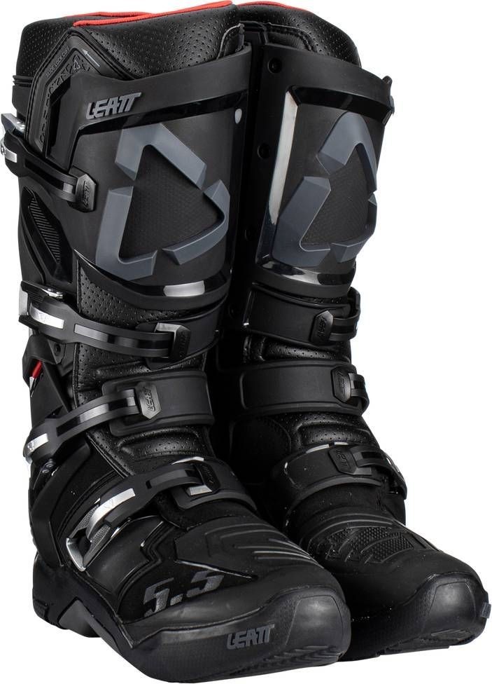 Leatt Men\'s 5.5 FlexLock Dirt Bike Boot Black Size 9 - 3023050102