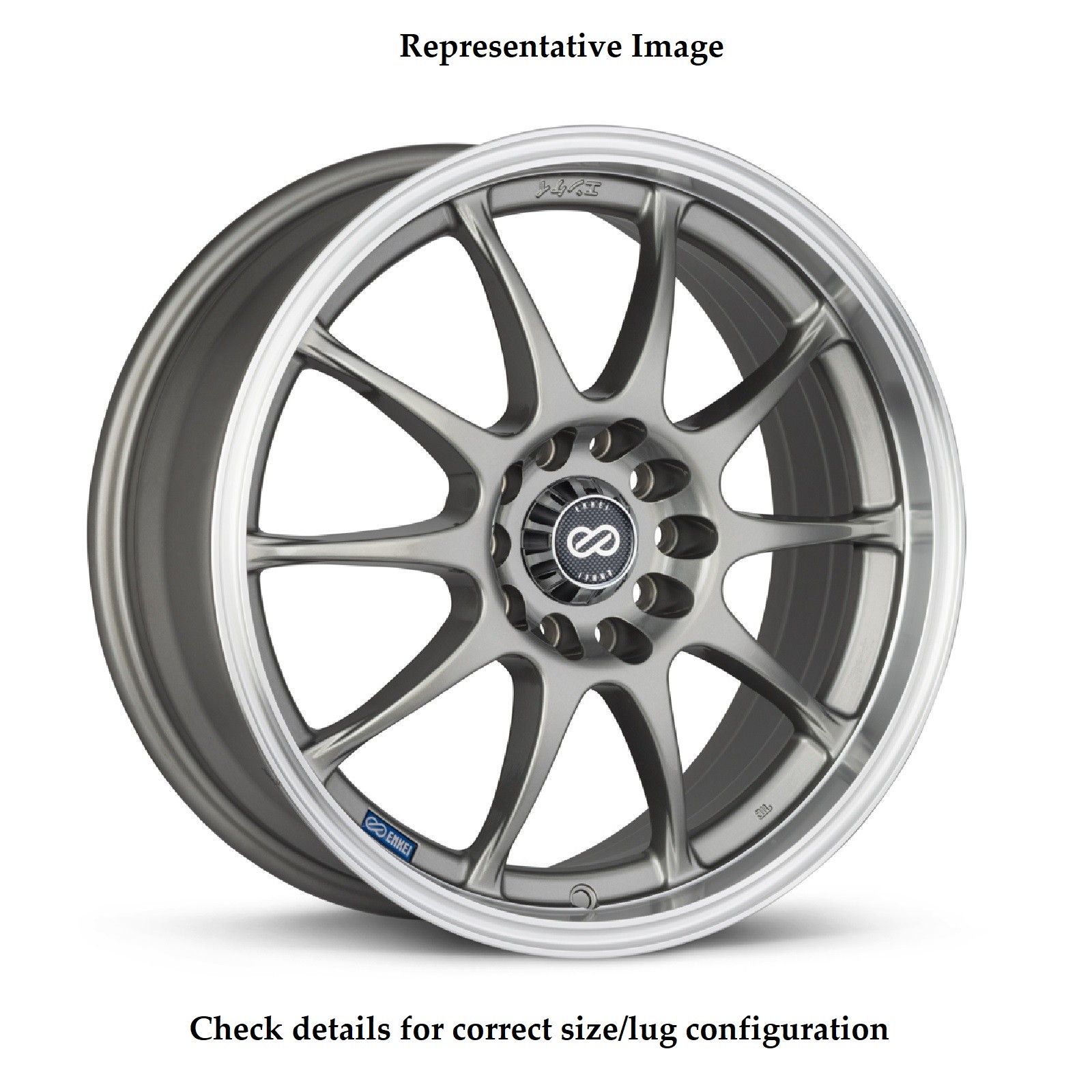 ENKEI 409-770-10SP Silver J10 17x7 Wheel 4x100mm / 4x114.3mm Bolt Pattern