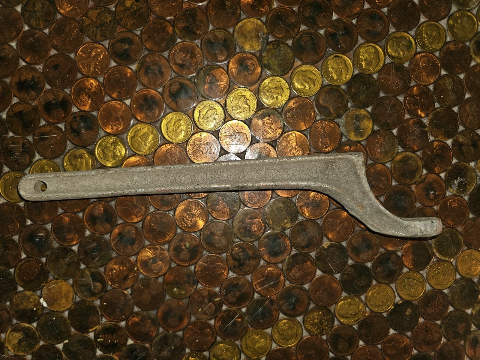 Antique Cast Steel Offset Spanner Wrench Erly Automotive / Model T Era Tool N#69