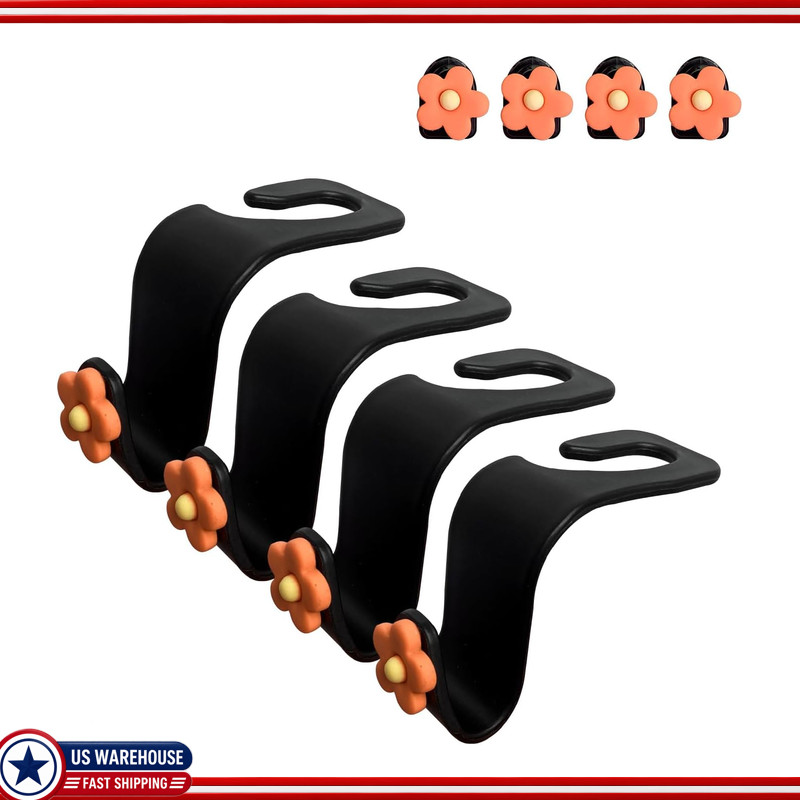 Universal Adhesive Car Seat Headrest Hooks, 8 PCS Storage Hanger Organizer Purse Universal Adhesive Car Seat Headrest Hooks, 8 PCS Storage Hanger Organizer Purse