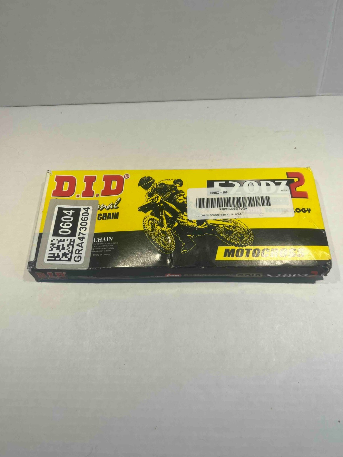 D.I.D 520DZ2 Motorcycle Drive Chain 108 Links Gold/Black Motocross Racing Chain