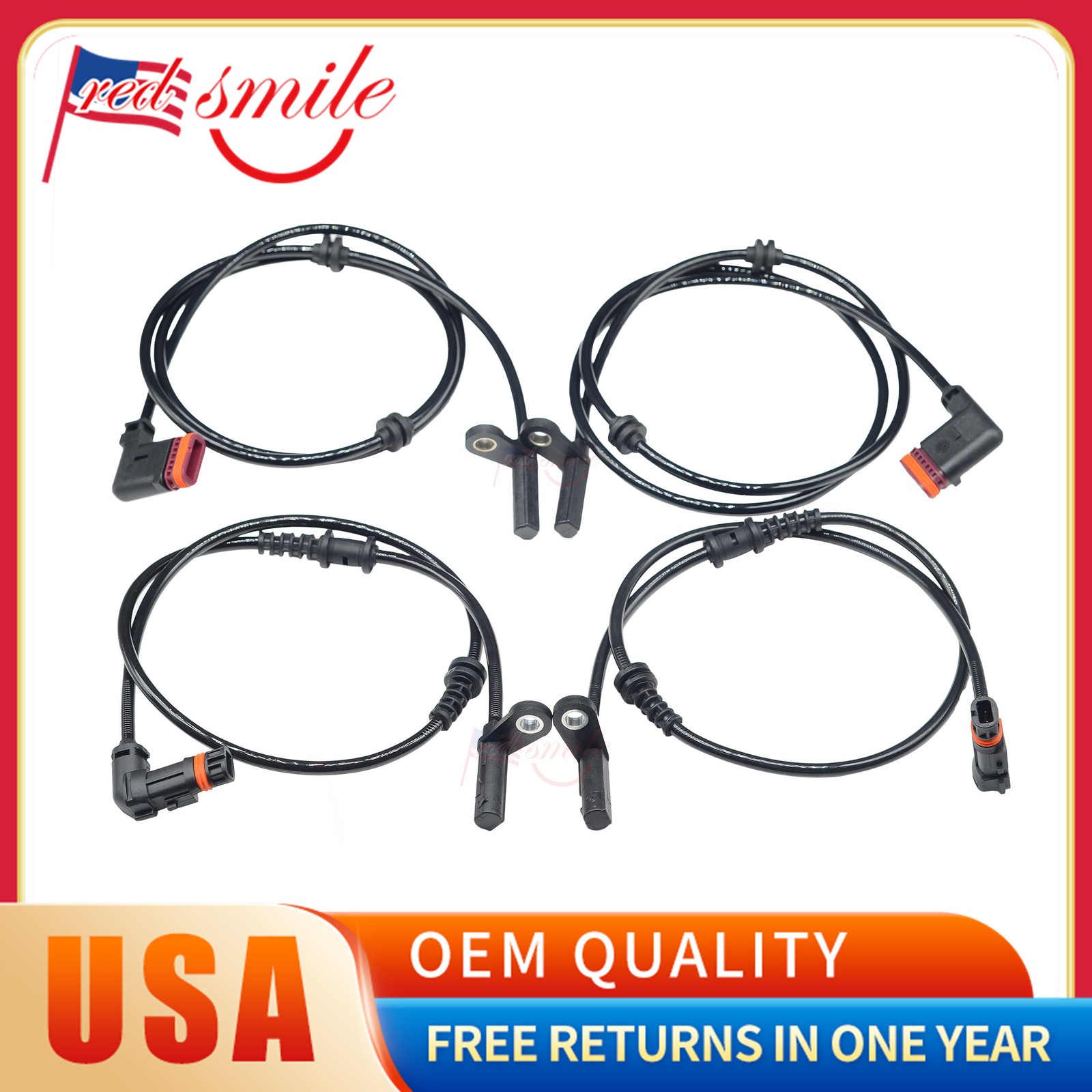 4PCS ABS Wheel Speed Sensor Front Rear for Mercedes-Benz C230 C300 C350 08-11