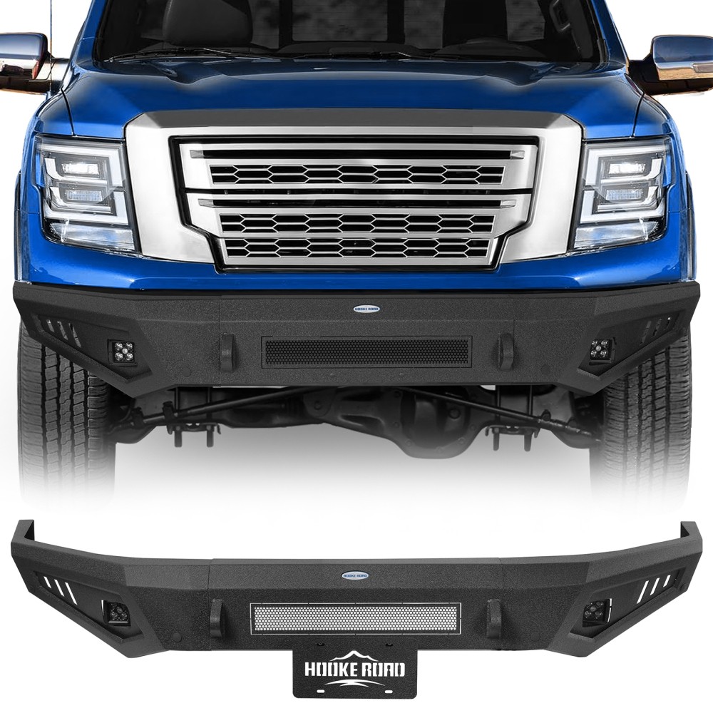 Full-Width Steel FRONT BUMPER Fit 2017-2024 Nissan Titan (Excluding Titan XD)