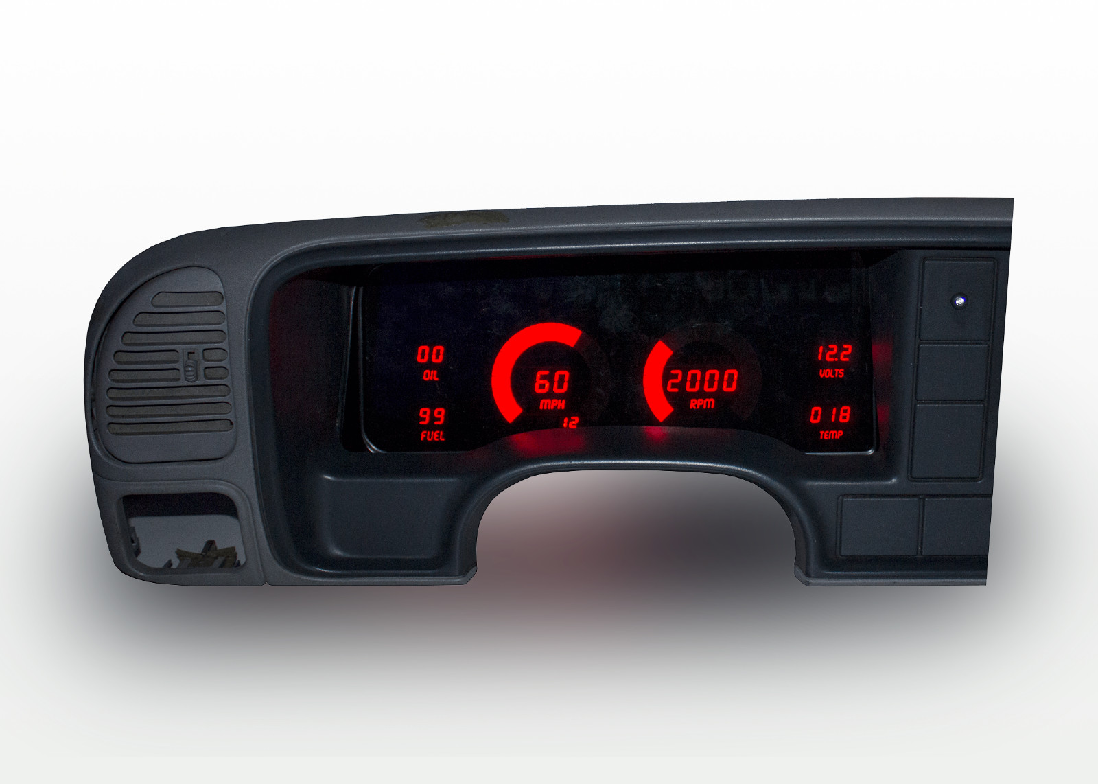 1995-1999 Chevy Truck Digital Dash Panel Cluster Gauges Red LEDs