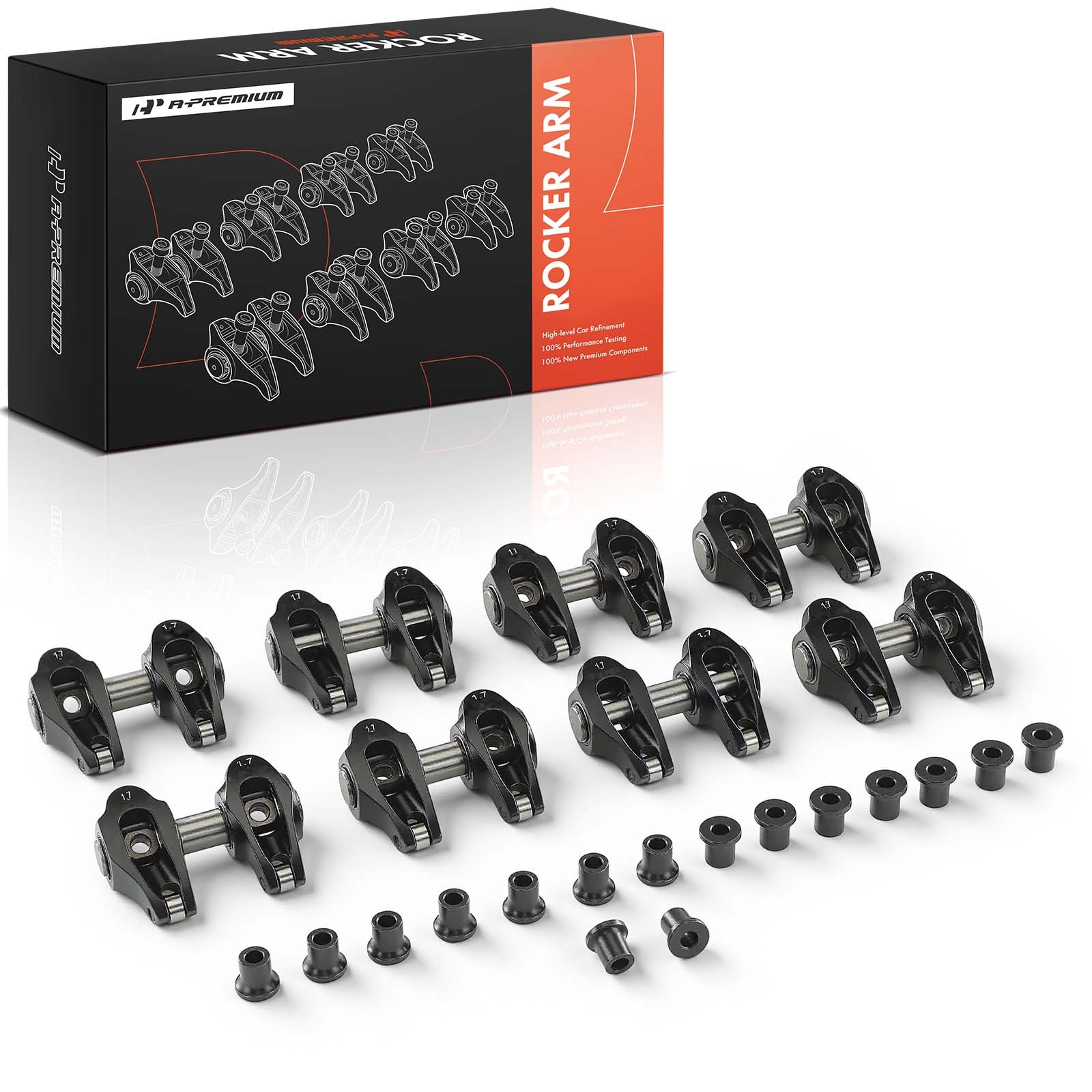 A-Premium Black 2024 Aluminum Shaft Mount Rocker Arm Set for GM L92 LS3 Gen III