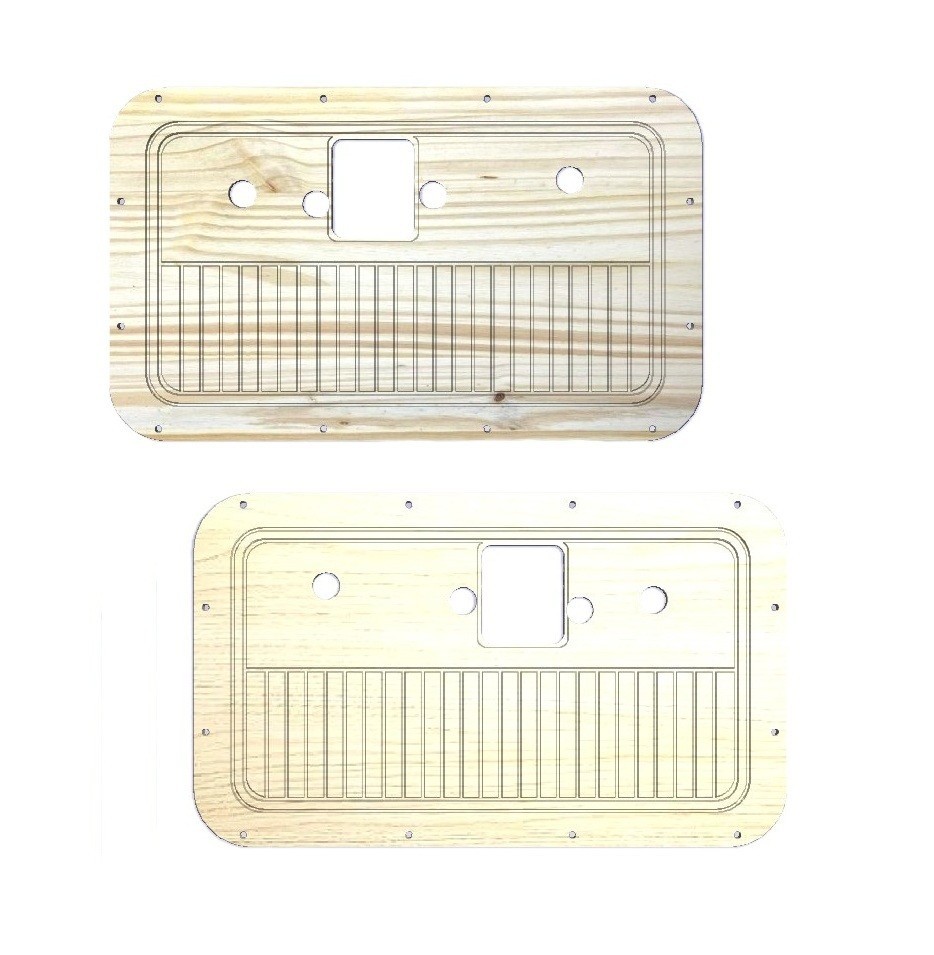 1968-1972 Ford Truck F100 F Series Door Panels - Real Wood - 