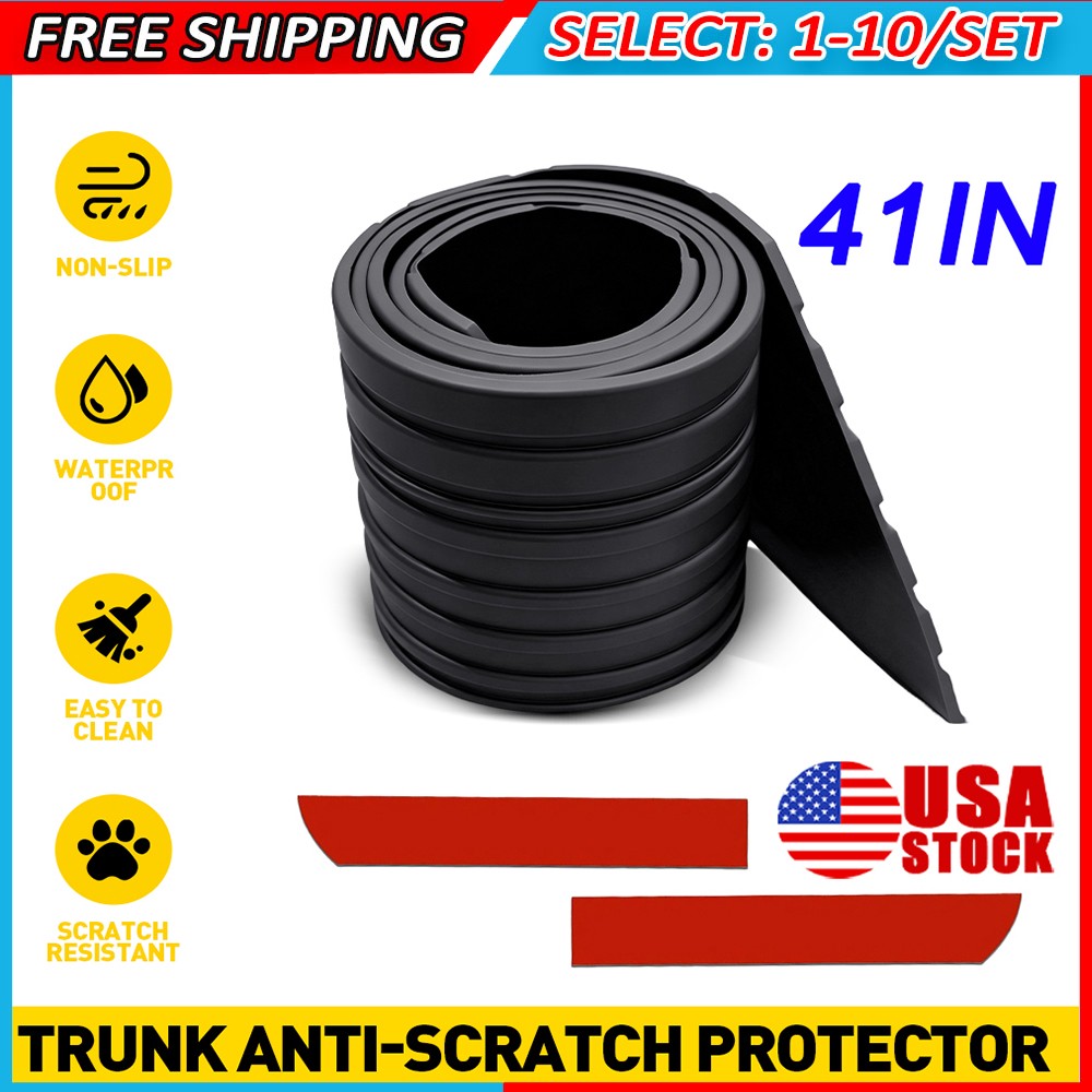 1-10 Rubber Rear Bumper Trunk Guard Anti-Scratch Protector Accessories For Honda