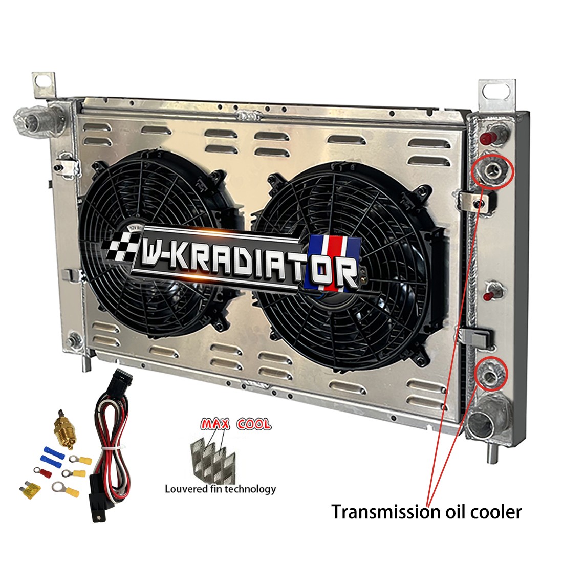 Aluminum Radiator Shroud Fan For 1999-2013 2000 Chevy Silverado 1500 2500 28''
