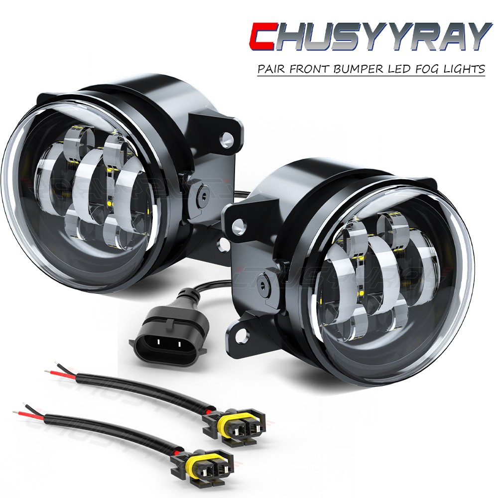 Pair LED Driving Fog Light Lamp Front Bumper Light Driver & Right Passenger Side