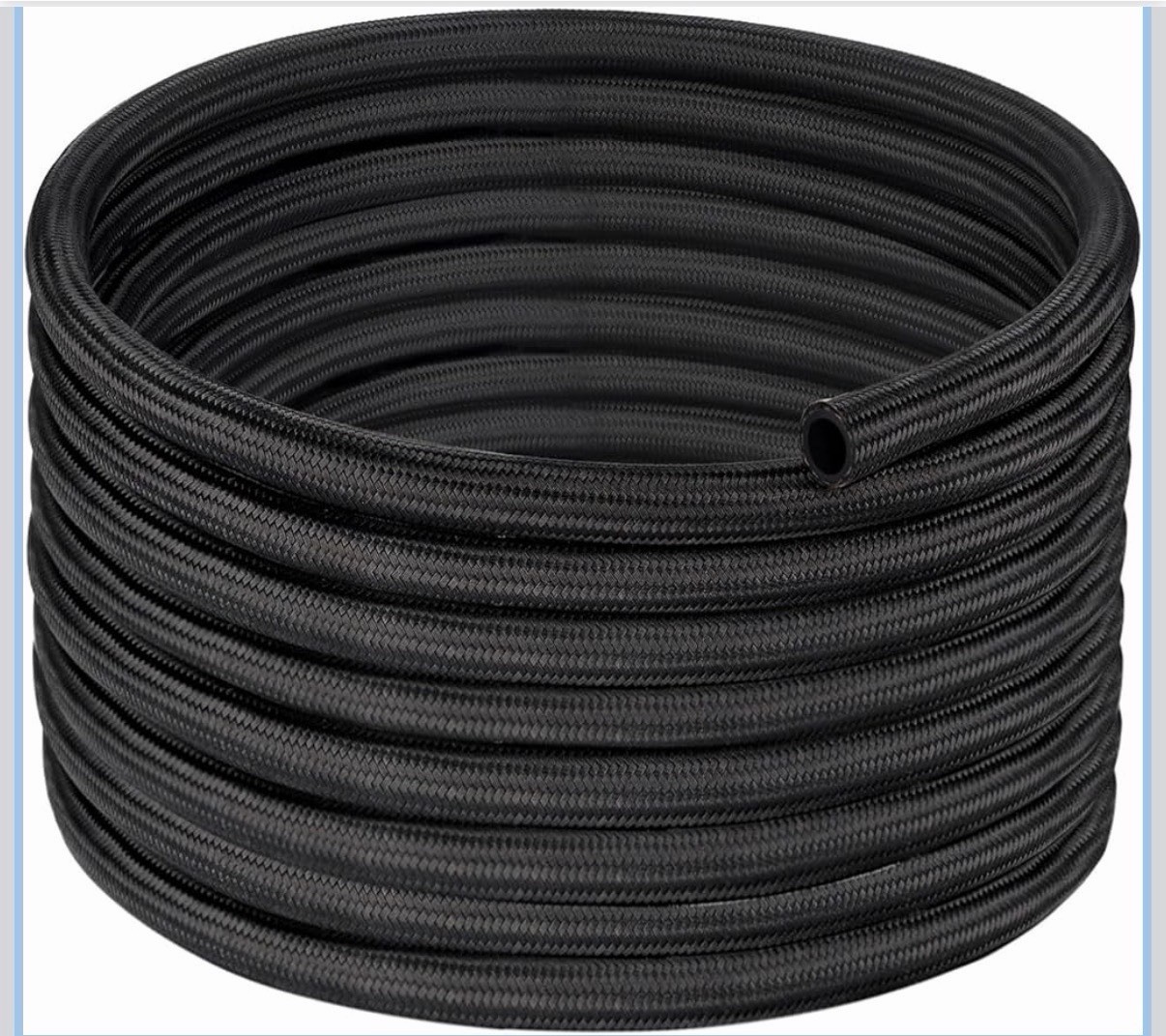 EVIL ENERGY 6AN Fuel Line 16FT Nylon Braided CPE Hose Black AN6 Gas Oil E85
