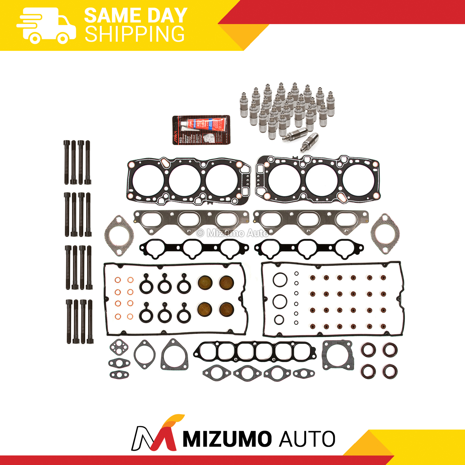 Head Gasket Set Bolts Lifters Fit 91-99 Mitsubishi Dodge Stealth Turbo 3.0 6G72