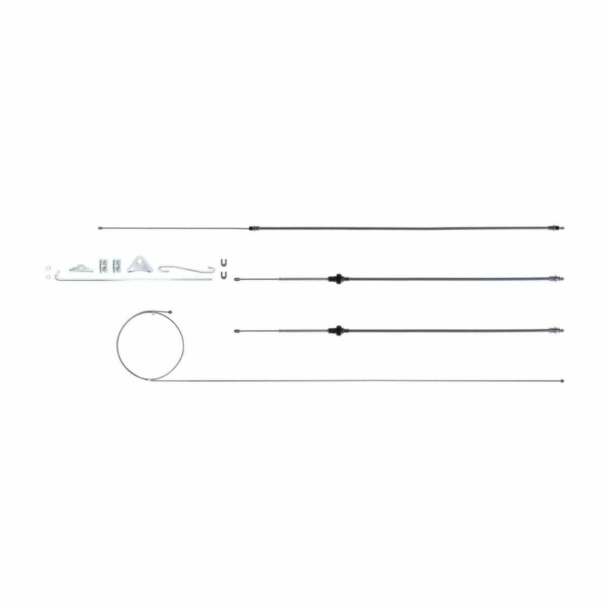 Fits 70-74 Dodge Challenger Parking Brake Cable Kit; Fine Lines BCE02