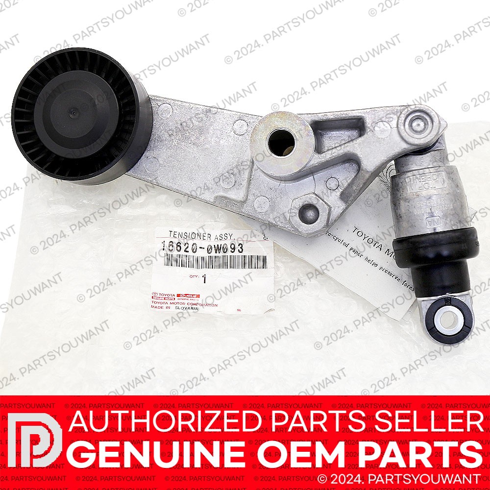 GENUINE Toyota OEM V-Ribbed Serpentine Belt Tensioner 16620-0W093 / 166200W093 GENUINE Toyota OEM V-Ribbed Serpentine Belt Tensioner 16620-0W093 / 166200W093