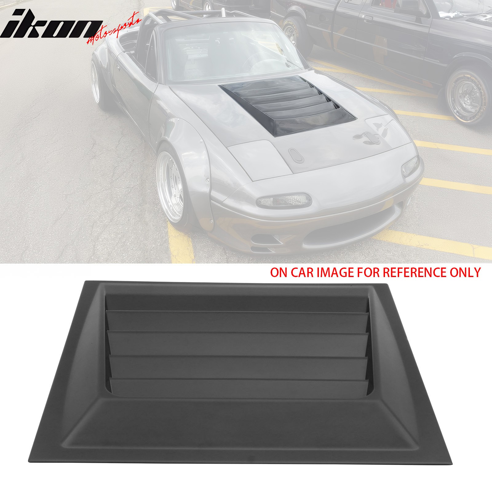 Fits Universal DMAX Style Air Flow Hood Vent Scoop Bonnet Cover Primer Black ABS Fits Universal DMAX Style Air Flow Hood Vent Scoop Bonnet Cover Primer Black ABS