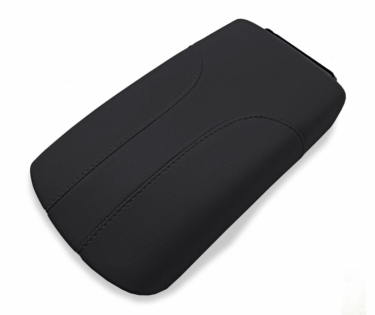 Center Console Lid Armrest Cover PVC Leather for Nissan Rogue 2017-2020 Black