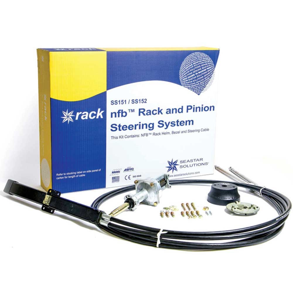 Seastar Marine Boat Steering System SS15215 | Dual NFB Rack Pinion 15 FT (Kit)