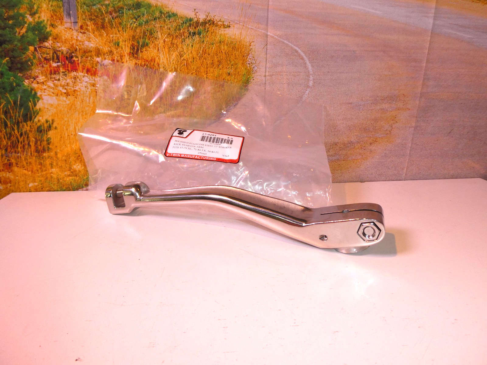 Harley Kick Start Arm Polished Stainless Steel Shovel FL FX XL V-Twin 17-0284 F3 Harley Kick Start Arm Polished Stainless Steel Shovel FL FX XL V-Twin 17-0284 F3