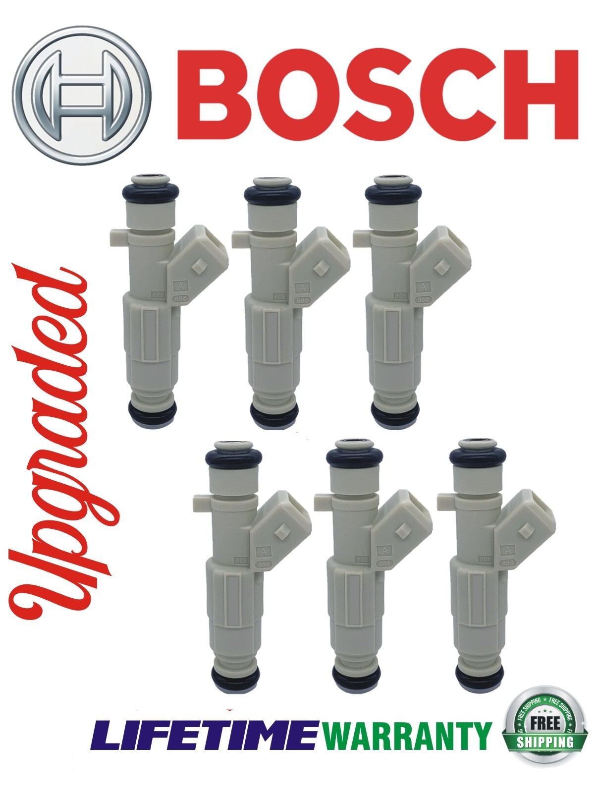 UPGRADED OEM Bosch 4HOLE IVgen 22LB x6 Fuel Injectors for 88-91 Buick Oldsmobile