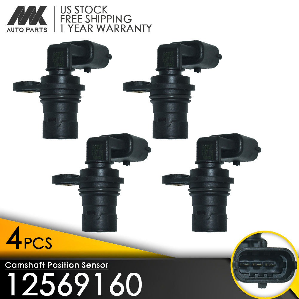 4Pcs Camshaft Position Sensors 12569160 for Cadillac SRX XLR STS 4.6L 2004-2006