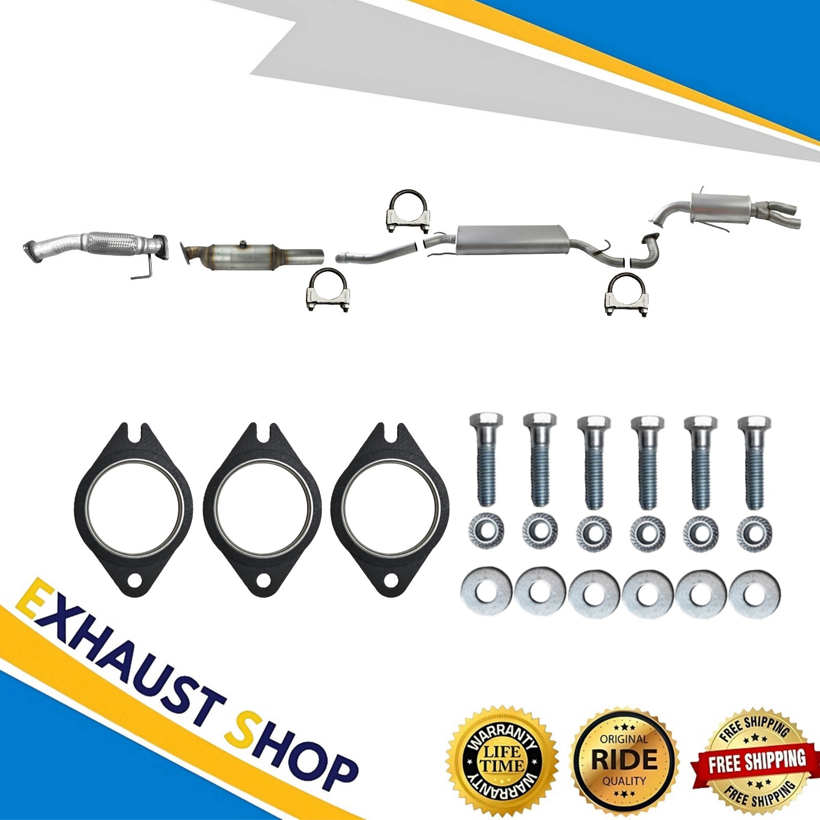 Full Exhaust System For 2013 - 2016 Hyundai SantaFE Sport 2.0L Fast Shipping New