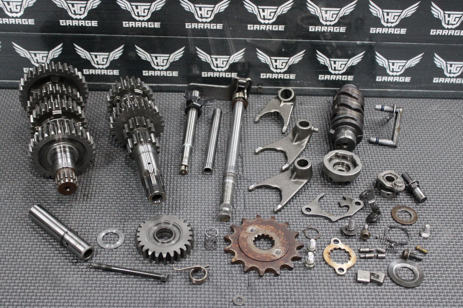 2003 03-06 KAWASAKI KFX400 OEM ENGINE MOTOR TRANSMISSION GEARBOX SHIFT FORKS