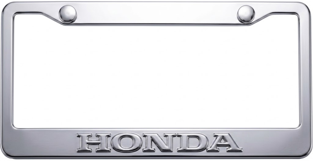 Honda 3D Red/Black/ Blue/ Chrome Script Stainless Steel Frame Honda 3D Red/Black/ Blue/ Chrome Script Stainless Steel Frame