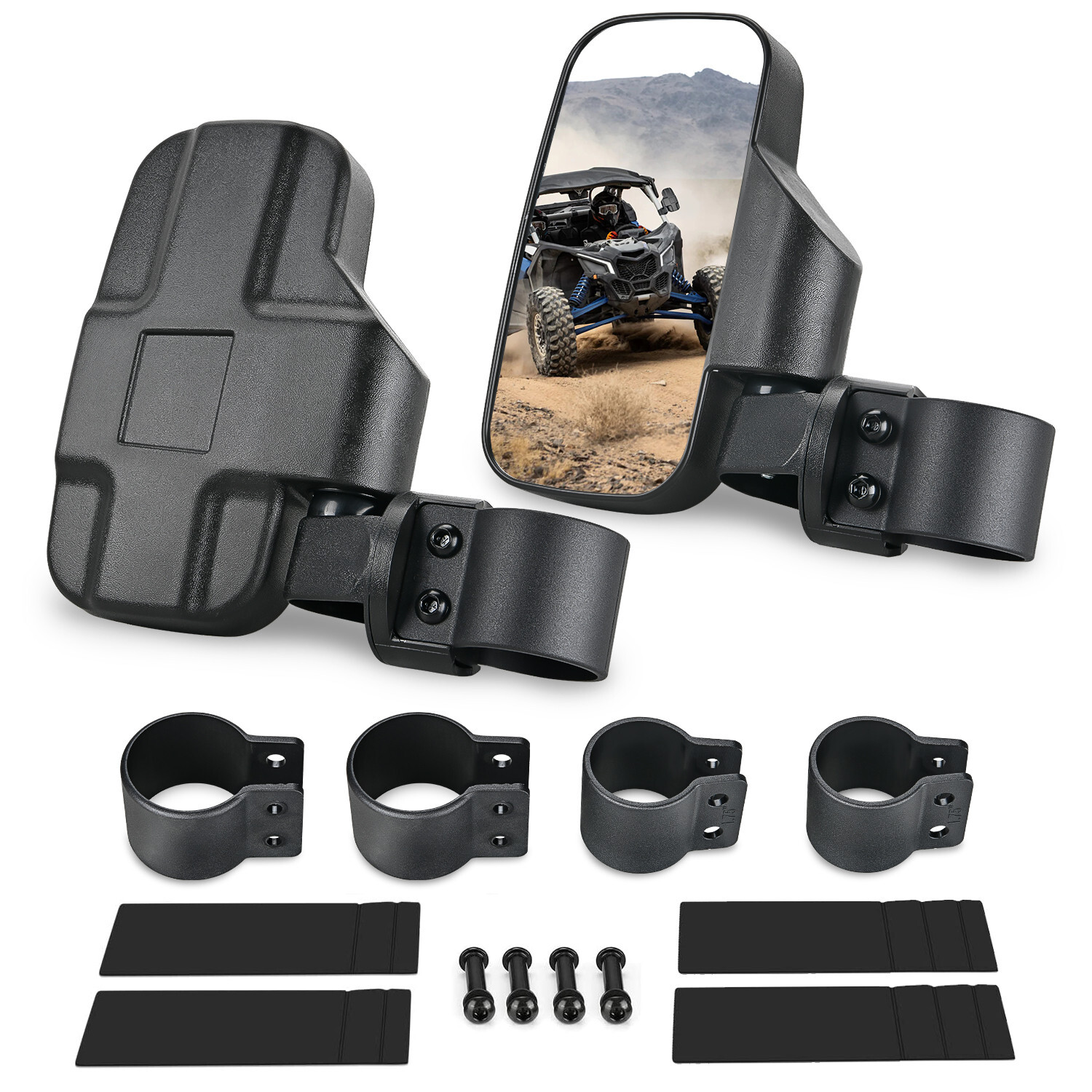 Nilight UTV Side Mirrors Offroad Rear View Mirrors Universal Fits 1.6\