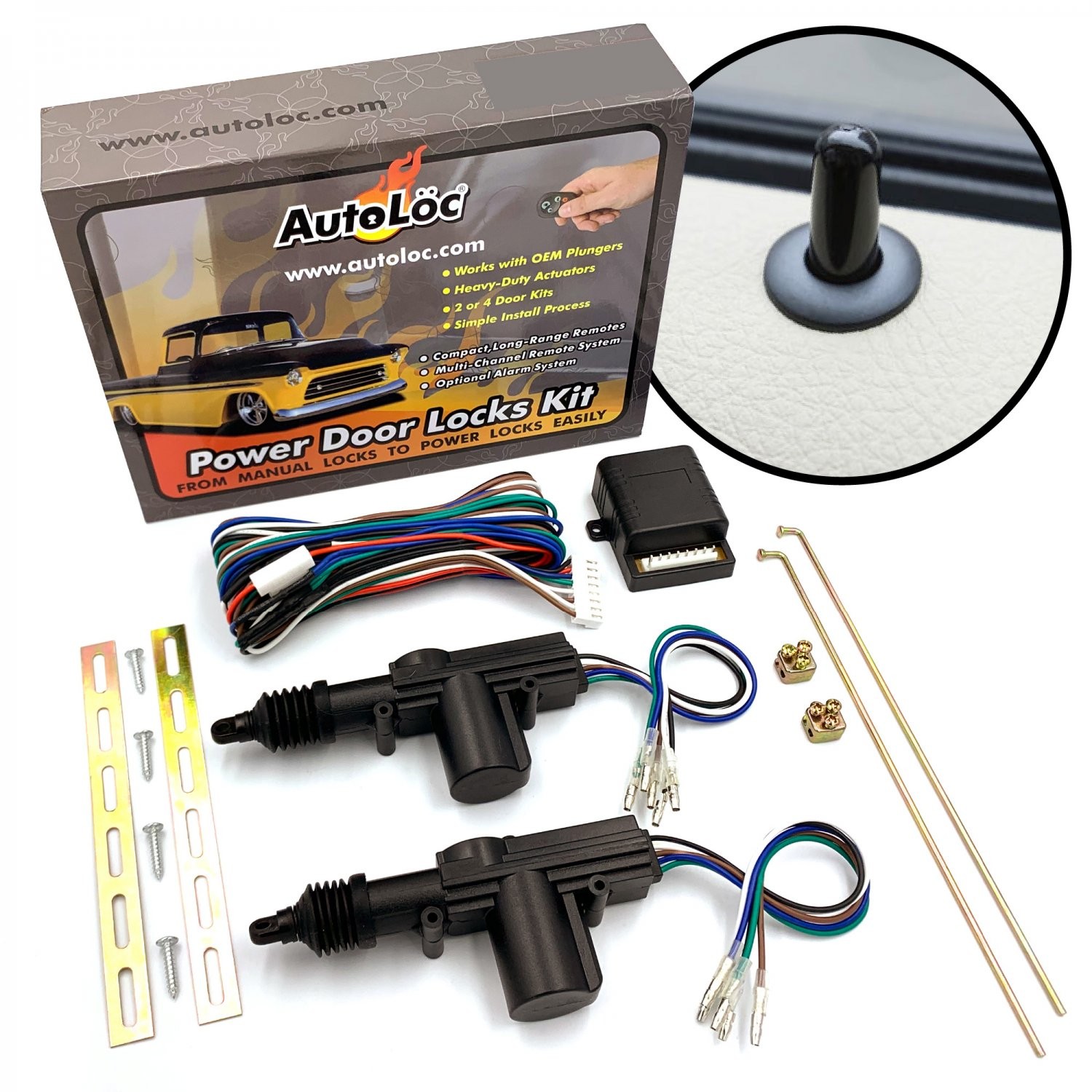 1955 - 1958  Fits Chrysler Power Door Lock Kit  No Remotes Electric Vintage V8MO