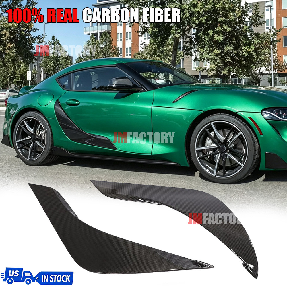Real Carbon Side Door Fender Vent Trim Panel For Toyota Supra GR A90 A91 MK5 19+