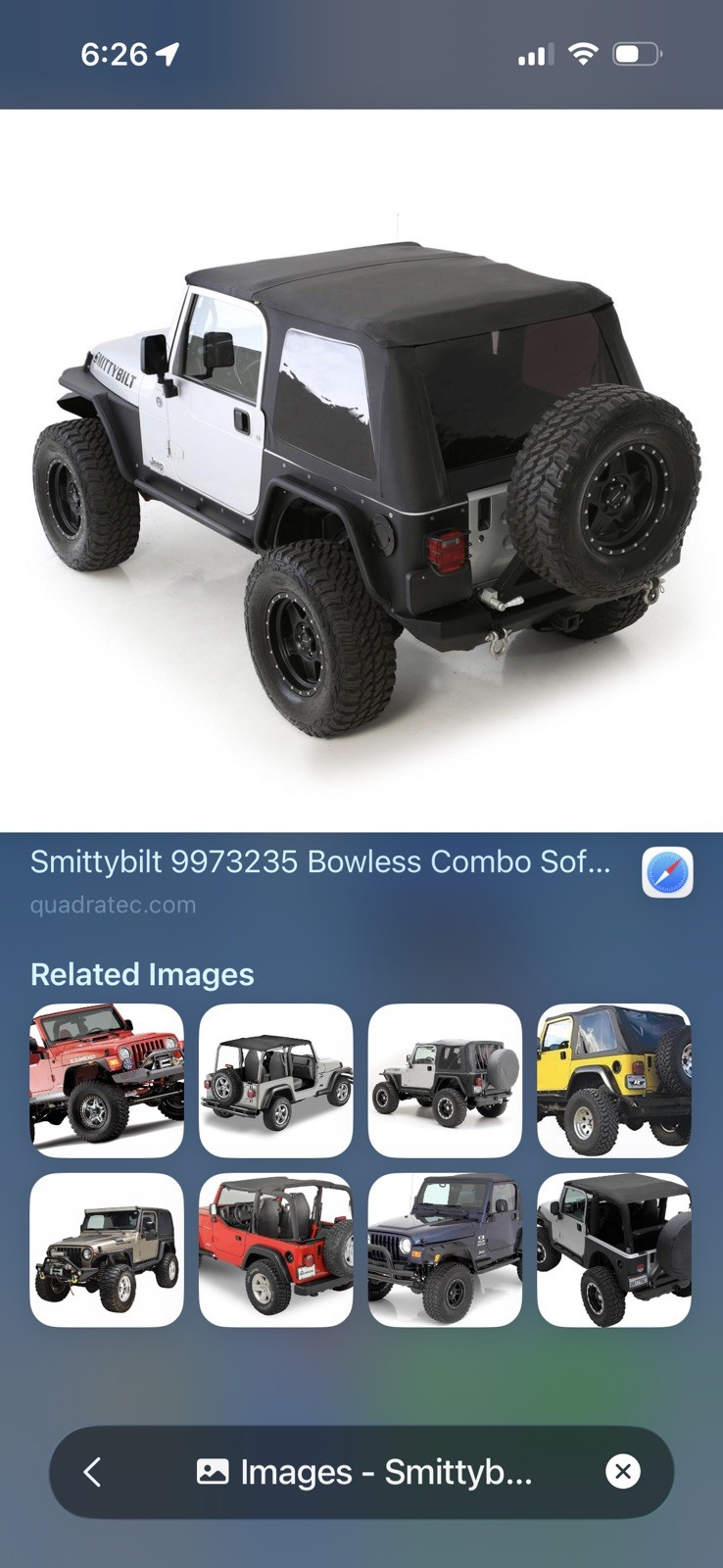 Smittybilt 9080235 OEM Replacement Soft Top for 2007-2009 Jeep Wrangler JK 4 Dr
