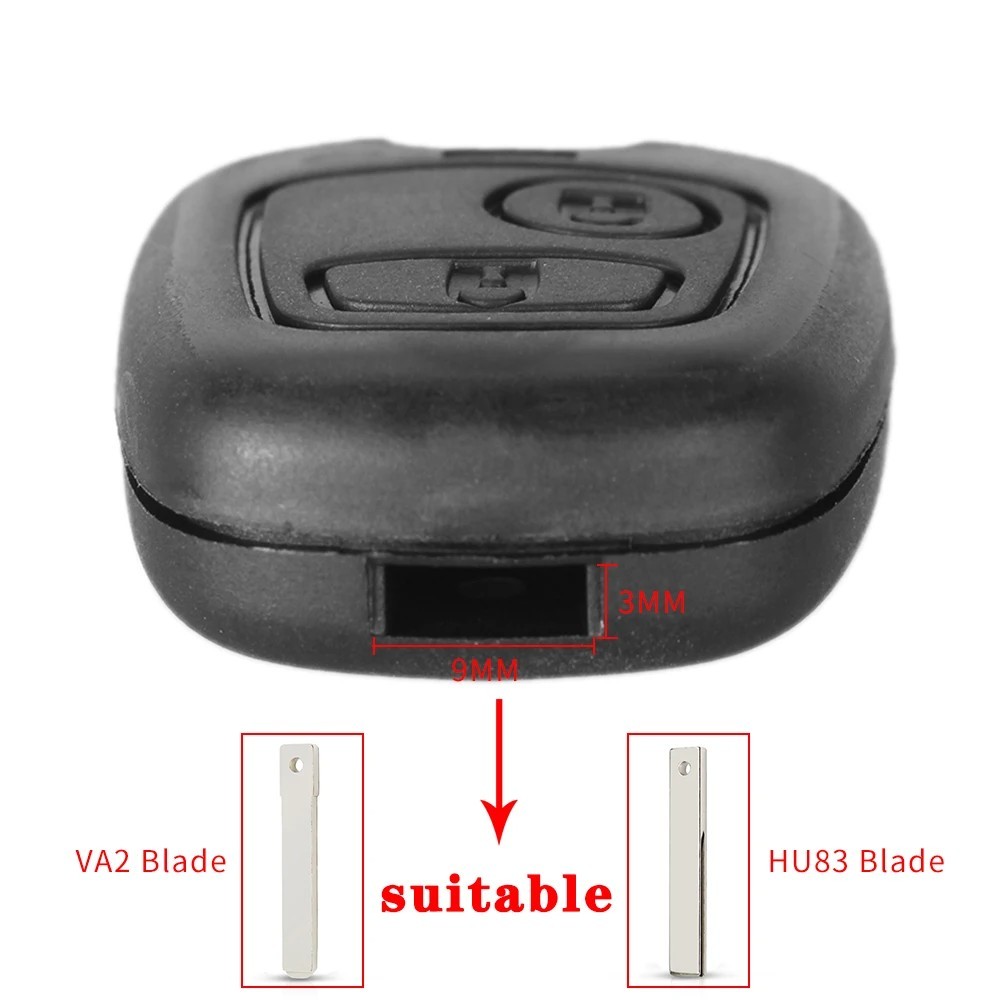Remote Key Case Fob Shell Fits Peugeot 107 206 207 307 Citroen C1 C2 C3 C4 2 Btn Remote Key Case Fob Shell Fits Peugeot 107 206 207 307 Citroen C1 C2 C3 C4 2 Btn