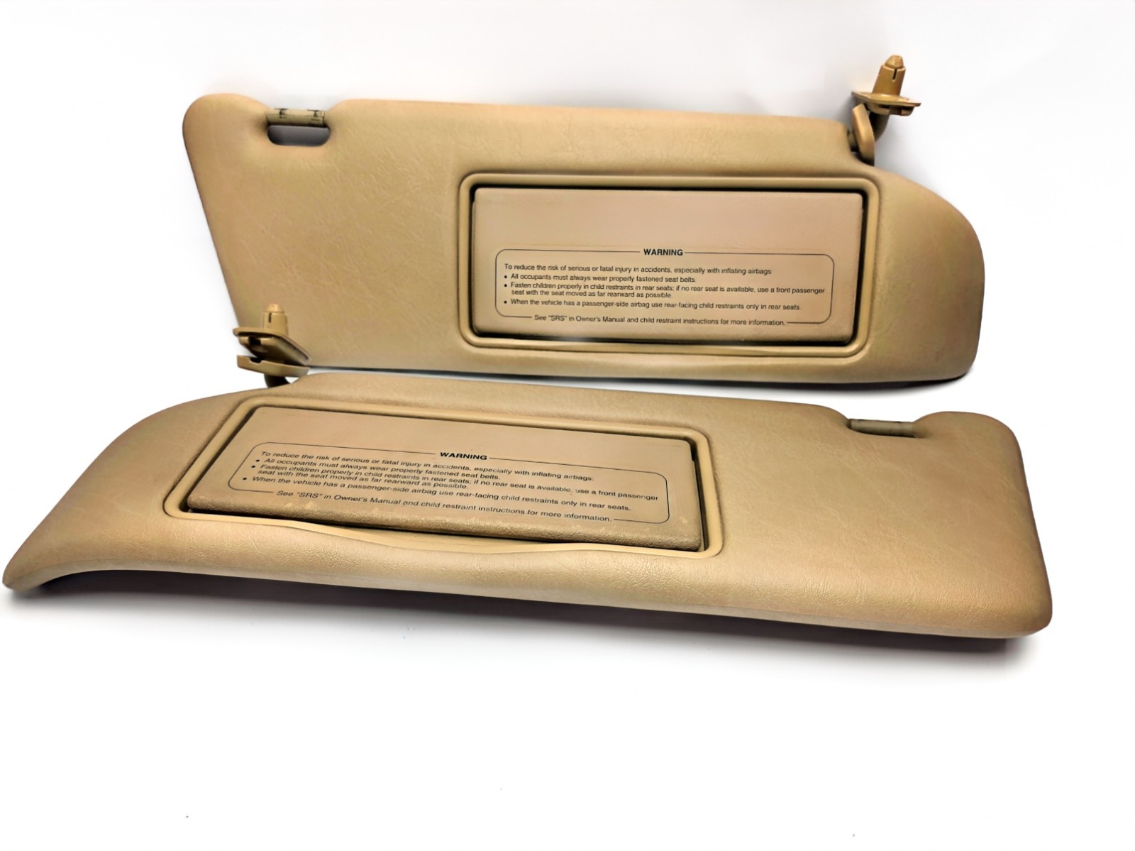 1992-1999 Mercedes Benz W140 S320 S420 S500 BEIGE TAN Sunvisors Sun Visor PAIR