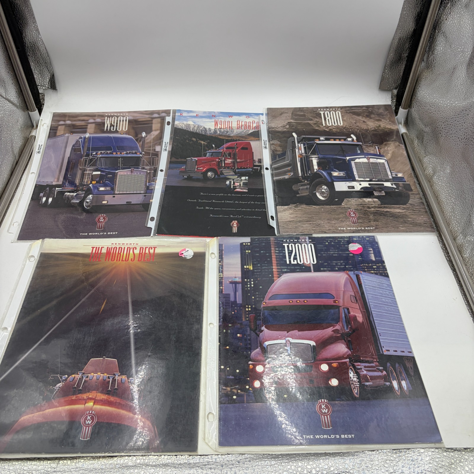 Lot of 5 Vintage Kenworth Truck Sales Brochures W900 W900L T800 T2000 AeroCab Lot of 5 Vintage Kenworth Truck Sales Brochures W900 W900L T800 T2000 AeroCab