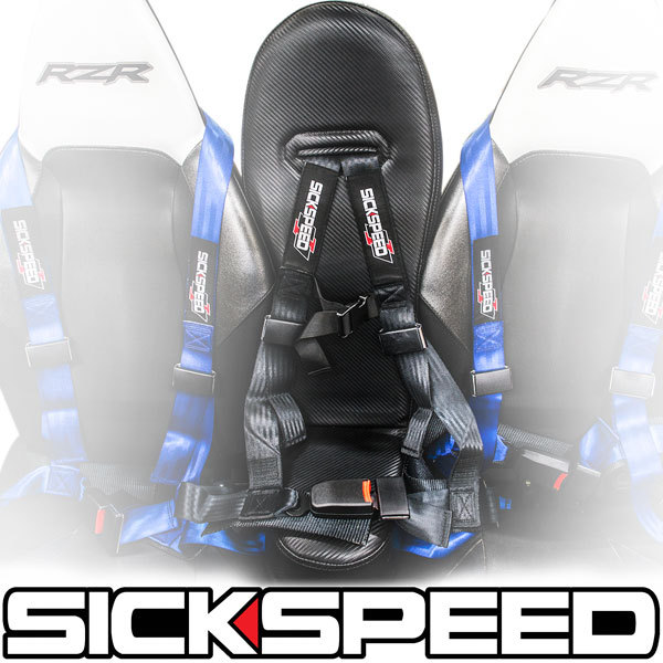 ONE MIDDLE BUMP SEAT FOR 2008-2013 RZR UTV CARBON FIBER W BLACK 4 POINT HARNESS ONE MIDDLE BUMP SEAT FOR 2008-2013 RZR UTV CARBON FIBER W BLACK 4 POINT HARNESS