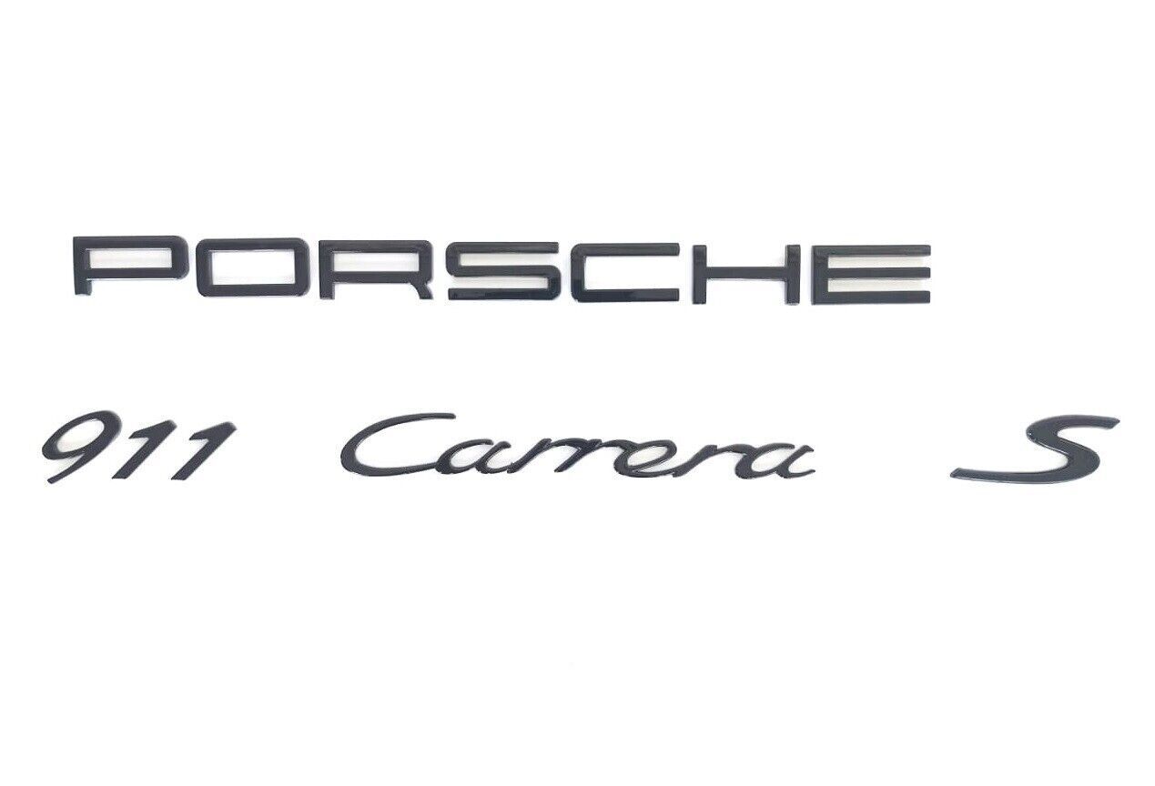 New Genuine Porsche 911 991 Carrera S Gloss Black Emblem Badge