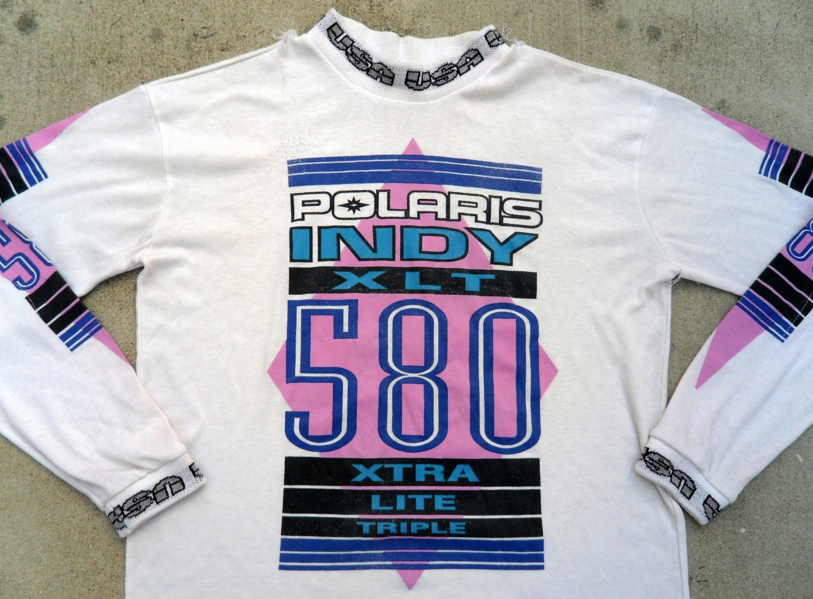 Vtg 90's Polaris Indy XLT 580 Racing jersey Men's Sz L Snowmobiles