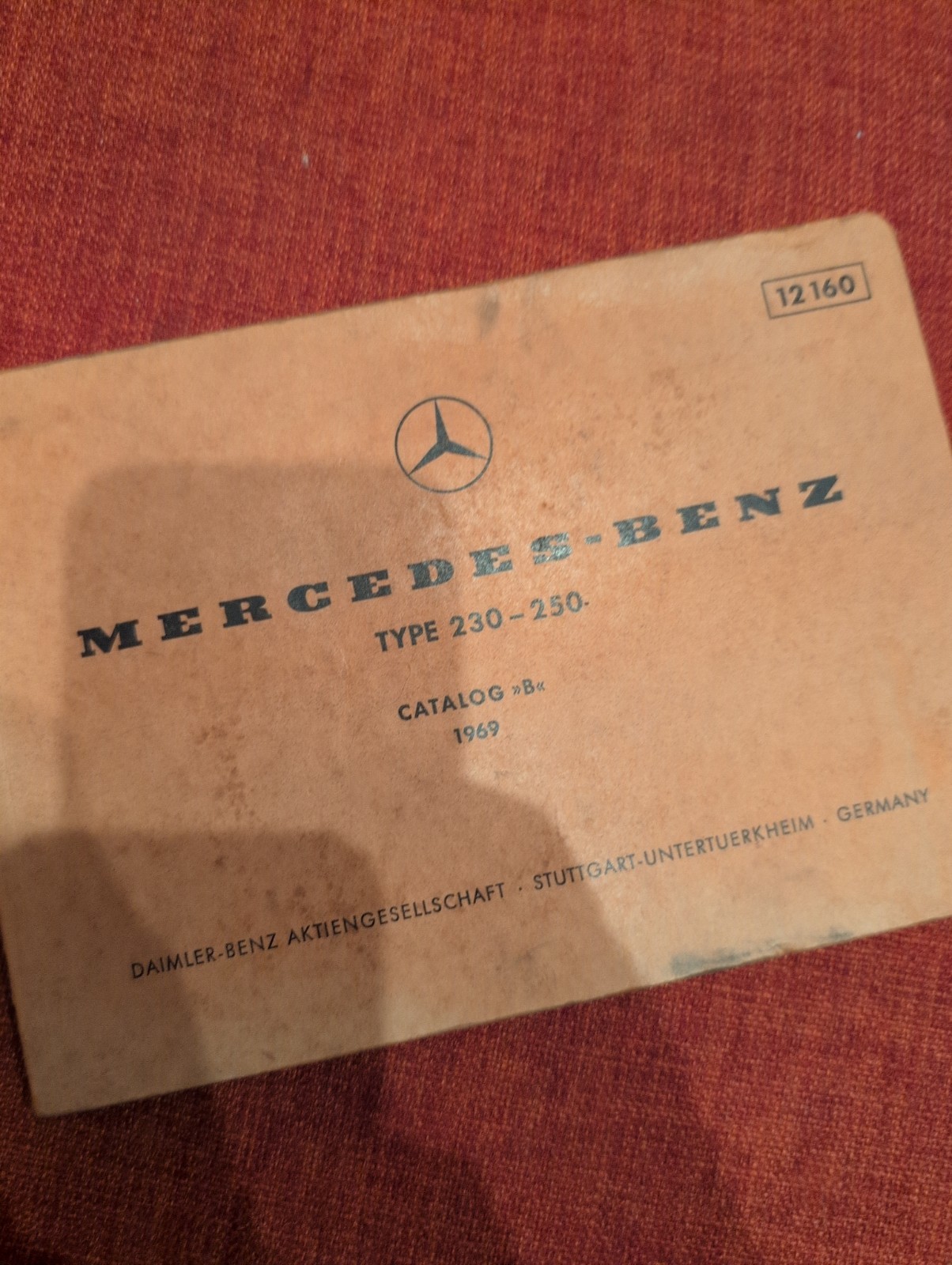1969 Mercedes Type 230 - 250 Parts Catalog B #12160