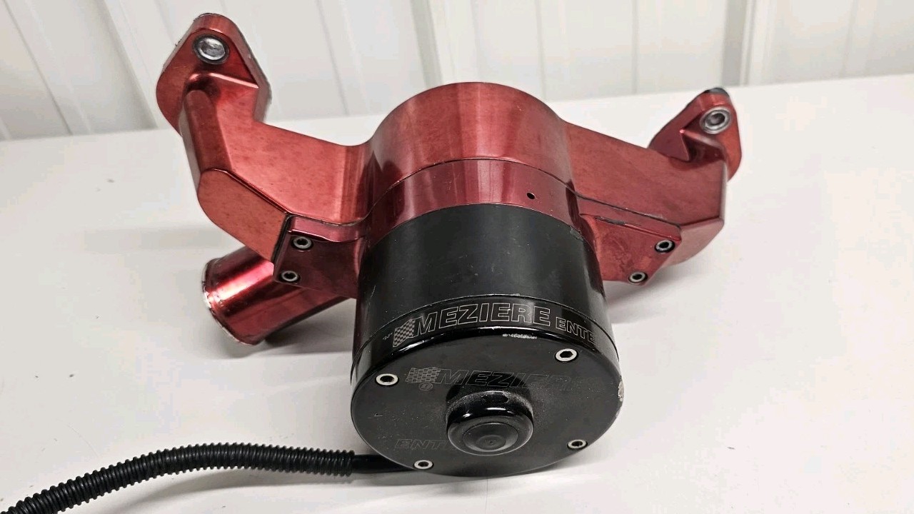 Meziere RED Aluminum Hi-Flow Electric Water Pump BBC Meziere RED Aluminum Hi-Flow Electric Water Pump BBC